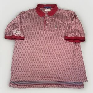 The Open Championship Men's Golf Polo Red Pattern Knit sz XL